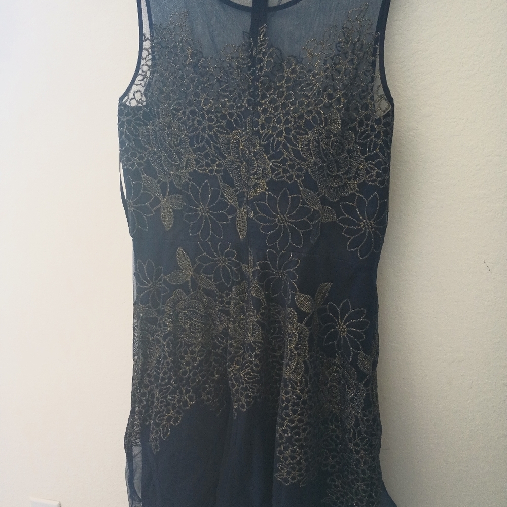 Tahari Arthur S. Levine Formal Dress Navy 12 - Picture 4 of 4